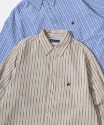 BEVERLY HILLS POLO CLUB（ビバリーヒルズポロクラブ）の「BEVERLY HILLS POLO CLUB/ビバリーヒルズポロクラブ オーバーサイズ ハイツイストコットン 無地 ストライプ チェック ロゴ ワンポイント刺繍 レギュラーカラーシャツ/長袖シャツ/レディース メンズ（シャツ/ブラウス）」