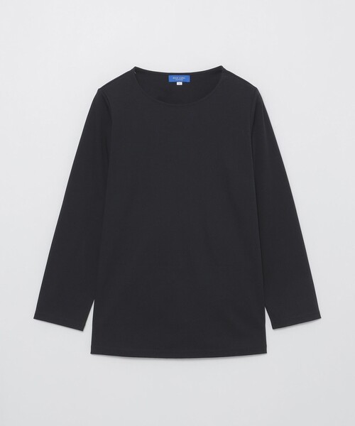 BLUE LABEL CRESTBRIDGE(ブルーレーベルクレストブリッジ)の「シルケットスムースバックチェックロングスリーブTシャツ(Tシャツ/カットソー・レディース・オフホワイト/ブラック/パープル・40/38)」の6枚目の写真