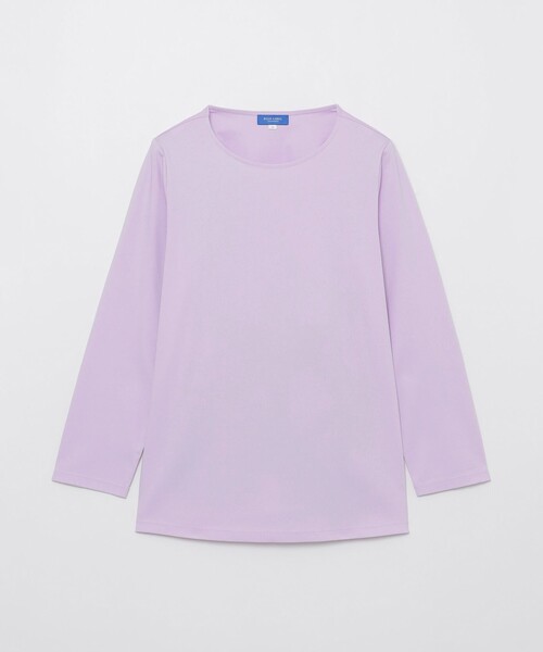 BLUE LABEL CRESTBRIDGE(ブルーレーベルクレストブリッジ)の「シルケットスムースバックチェックロングスリーブTシャツ(Tシャツ/カットソー・レディース・オフホワイト/ブラック/パープル・40/38)」の16枚目の写真