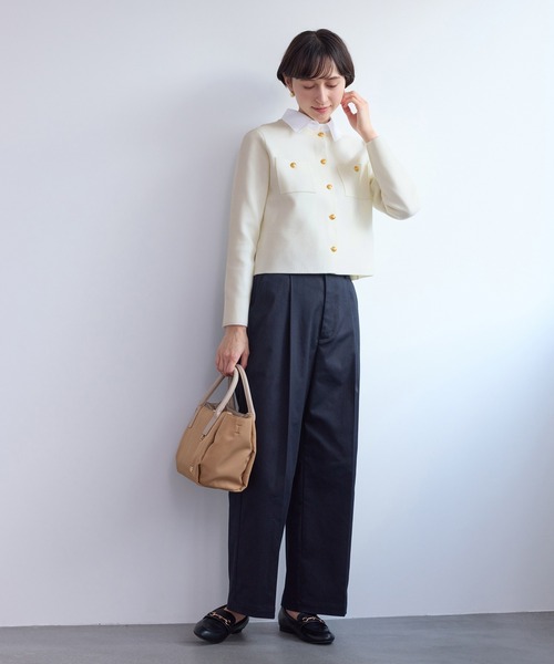 ROPE' PICNIC(ロペピクニック)の「ミラノリブ金ボタンニットカーディガン(カーディガン/ボレロ・レディース・ブラック系その他2/キナリ/レッド/ホワイト系その他5・L/M)」の6枚目の写真