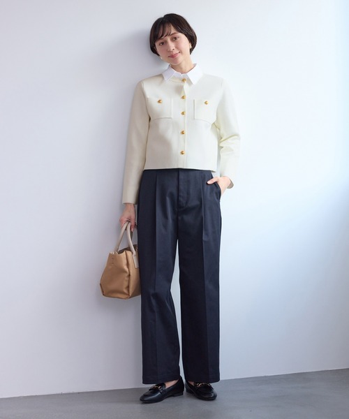ROPE' PICNIC(ロペピクニック)の「ミラノリブ金ボタンニットカーディガン(カーディガン/ボレロ・レディース・ブラック系その他2/キナリ/レッド/ホワイト系その他5・L/M)」の7枚目の写真
