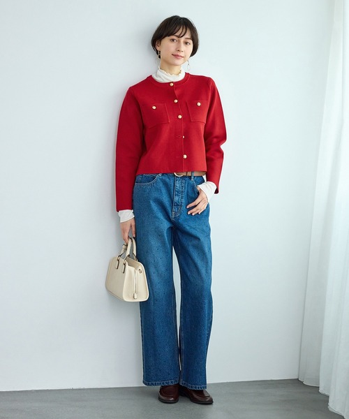 ROPE' PICNIC(ロペピクニック)の「ミラノリブ金ボタンニットカーディガン(カーディガン/ボレロ・レディース・ブラック系その他2/キナリ/レッド/ホワイト系その他5・L/M)」の17枚目の写真