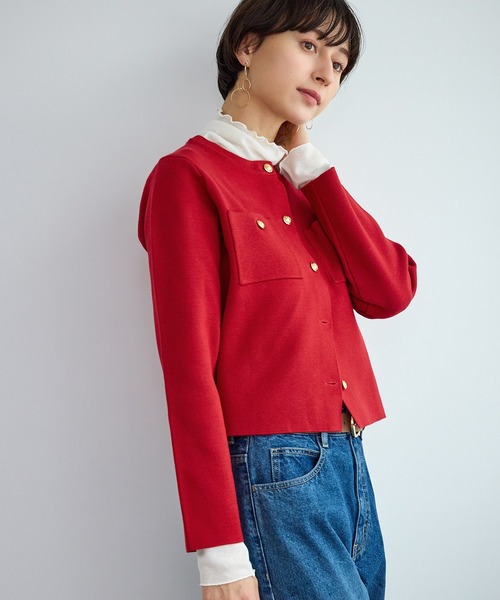 ROPE' PICNIC(ロペピクニック)の「ミラノリブ金ボタンニットカーディガン(カーディガン/ボレロ・レディース・ブラック系その他2/キナリ/レッド/ホワイト系その他5・L/M)」の22枚目の写真
