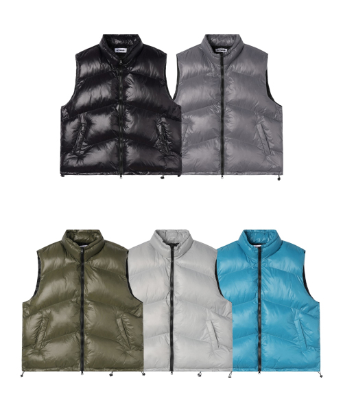 APOSTROPHE COMMA(アポストロフィコンマ)の「ハイグロシーアングルダウンベスト(グレー)(ダウンベスト・メンズ・その他・SMALL/MEDIUM/LARGE)」の7枚目の写真