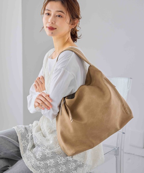 studio CLIP(スタディオクリップ)の「からだよろこぶワンショルダートートバッグ(トートバッグ・レディース・ブラック/ベージュ/グレー・FREE)」の1枚目の写真