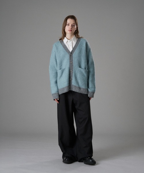 ONCILY(オンシェリー)の「SILVER BUTTON V-NECK CARDIGAN / シルバーボタンVネックカーディガン(カーディガン/ボレロ・メンズ・パープル/グレー/ブルー/ライトブルー・SMALL/MEDIUM/LARGE)」の16枚目の写真