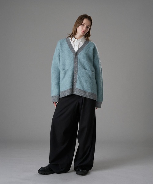 ONCILY(オンシェリー)の「SILVER BUTTON V-NECK CARDIGAN / シルバーボタンVネックカーディガン(カーディガン/ボレロ・メンズ・パープル/グレー/ブルー/ライトブルー・SMALL/MEDIUM/LARGE)」の15枚目の写真