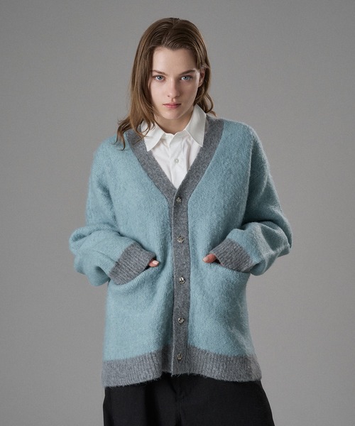 ONCILY(オンシェリー)の「SILVER BUTTON V-NECK CARDIGAN / シルバーボタンVネックカーディガン(カーディガン/ボレロ・メンズ・パープル/グレー/ブルー/ライトブルー・SMALL/MEDIUM/LARGE)」の19枚目の写真