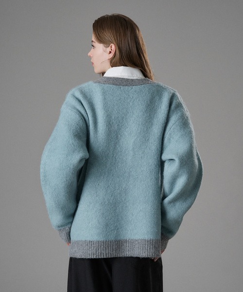 ONCILY(オンシェリー)の「SILVER BUTTON V-NECK CARDIGAN / シルバーボタンVネックカーディガン(カーディガン/ボレロ・メンズ・パープル/グレー/ブルー/ライトブルー・SMALL/MEDIUM/LARGE)」の18枚目の写真