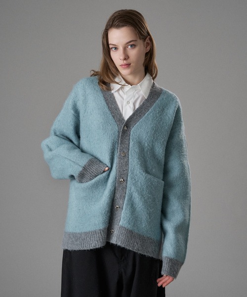 ONCILY(オンシェリー)の「SILVER BUTTON V-NECK CARDIGAN / シルバーボタンVネックカーディガン(カーディガン/ボレロ・メンズ・パープル/グレー/ブルー/ライトブルー・SMALL/MEDIUM/LARGE)」の21枚目の写真