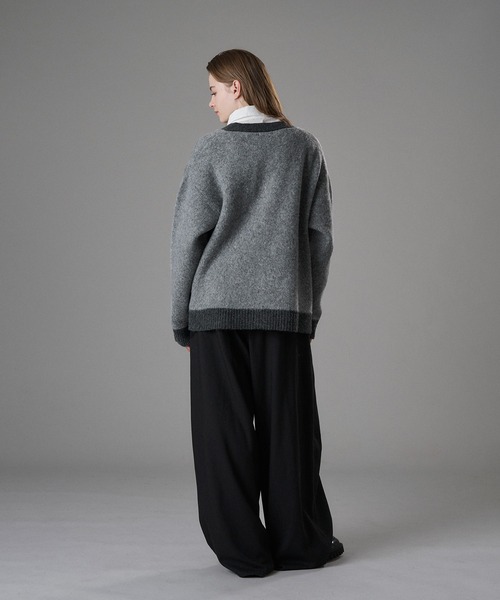 ONCILY(オンシェリー)の「SILVER BUTTON V-NECK CARDIGAN / シルバーボタンVネックカーディガン(カーディガン/ボレロ・メンズ・パープル/グレー/ブルー/ライトブルー・SMALL/MEDIUM/LARGE)」の22枚目の写真