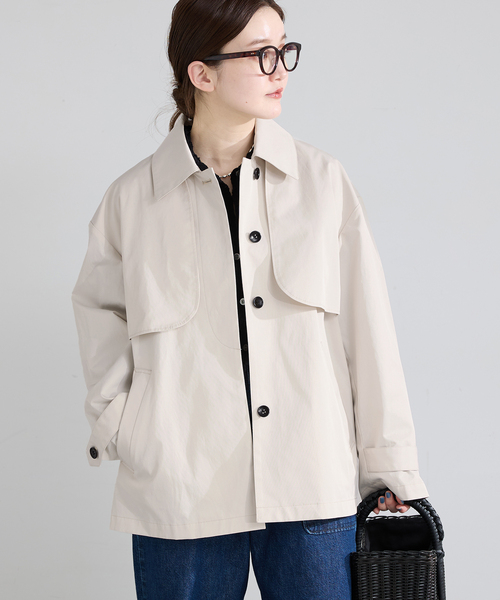 IENA（イエナ）の「シングルトレンチショートコート（トレンチコート・レディース・アイボリー/ベージュ系その他・FREE）」の5枚目の写真