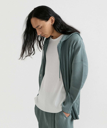 AKEPT（アケップト）の「PS07Xプリーツフード長袖集業[パスタチオ]（パーカー）」