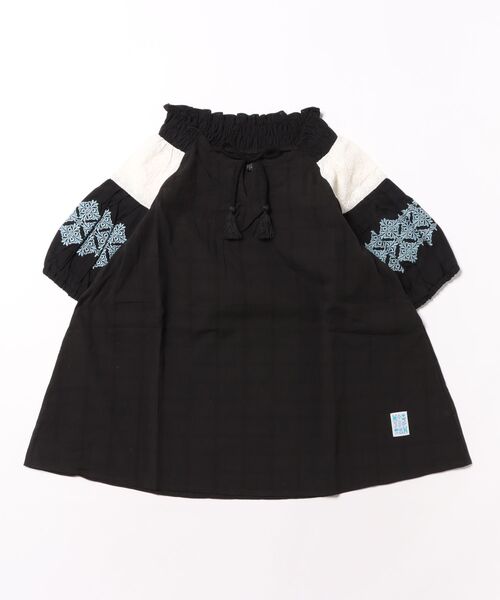 zuppa di zucca（ズッパ デ ズッカ）の「*綿100％＊袖刺繍タッセルブラウス（シャツ/ブラウス・キッズ・ブラック・140cm/150cm/160cm）」の5枚目の写真