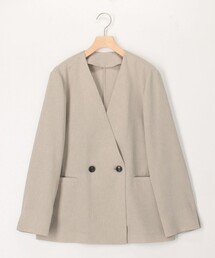 NOLLEY’S | 《セットアップ対応》【UVカット・接触冷感】ライトツイルノーカラージャケット(ノーカラージャケット)