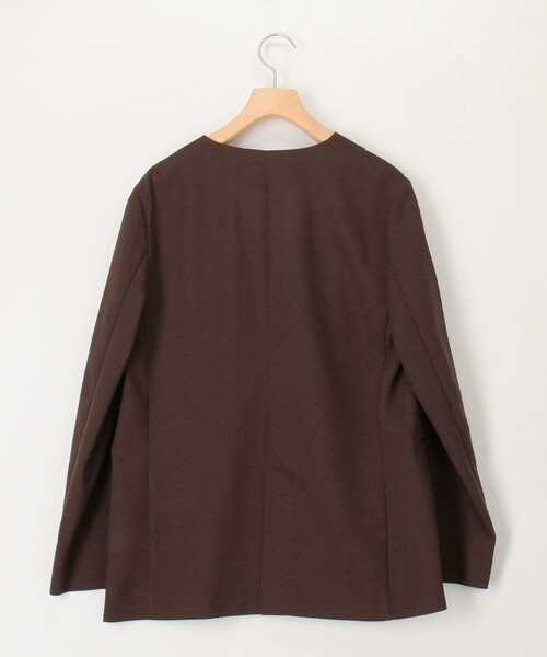 NOLLEY’S(ノーリーズ)の「《セットアップ対応》【UVカット・接触冷感】ライトツイルノーカラージャケット(ノーカラージャケット・レディース・ベージュ/ネイビー/ブラウン・38/36)」の6枚目の写真