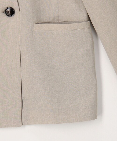 NOLLEY’S(ノーリーズ)の「《セットアップ対応》【UVカット・接触冷感】ライトツイルノーカラージャケット(ノーカラージャケット・レディース・ベージュ/ネイビー/ブラウン・38/36)」の12枚目の写真