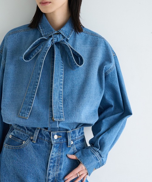 meilmada（メイルマダ）の「2wayデニムボウタイシャツ（シャツ/ブラウス・レディース・ブルー・FREE）」の20枚目の写真
