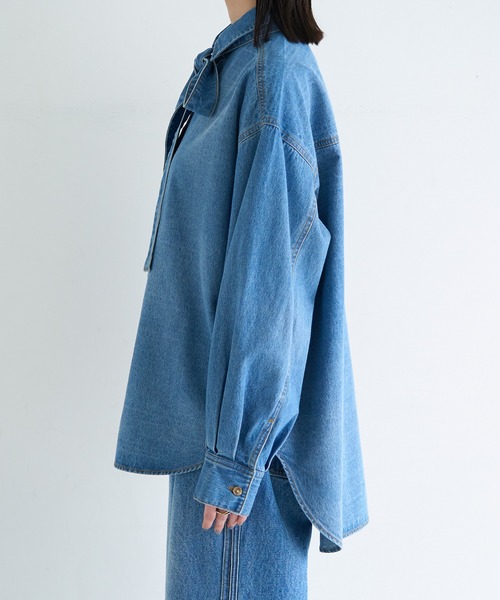 meilmada（メイルマダ）の「2wayデニムボウタイシャツ（シャツ/ブラウス・レディース・ブルー・FREE）」の16枚目の写真