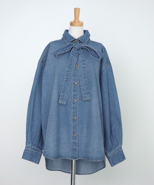 meilmada（メイルマダ）の「2wayデニムボウタイシャツ（シャツ/ブラウス・レディース・ブルー・FREE）」の18枚目の写真