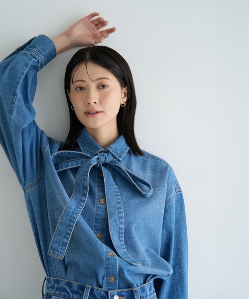 meilmada（メイルマダ）の「2wayデニムボウタイシャツ（シャツ/ブラウス・レディース・ブルー・FREE）」の21枚目の写真
