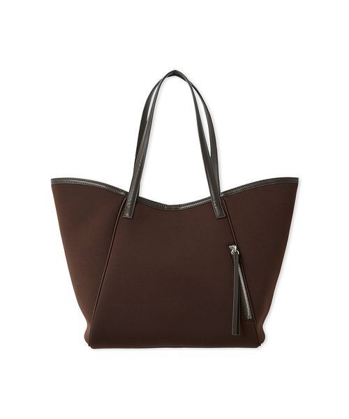 emmi（エミ）の「ネオプレーンビッグトートバッグ（トートバッグ・レディース・チャコールグレー/ブラック/ブラウン・F）」の3枚目の写真