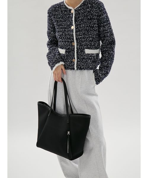 emmi（エミ）の「ネオプレーンビッグトートバッグ（トートバッグ・レディース・チャコールグレー/ブラック/ブラウン・F）」の12枚目の写真