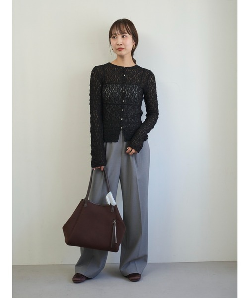 emmi（エミ）の「ネオプレーンビッグトートバッグ（トートバッグ・レディース・チャコールグレー/ブラック/ブラウン・F）」の20枚目の写真