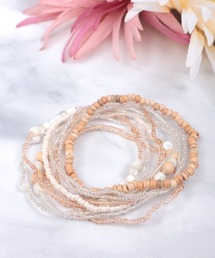 チチカカ | シェル＆ビーズ10連ブレスレット(ブレスレット)