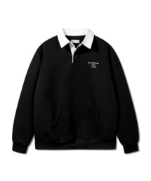 BAKKEN（バッケン）の「[ボンディング]ヒドンボタンラグビー襟スウェットシャツ BK7826_ブラック（ポロシャツ）」