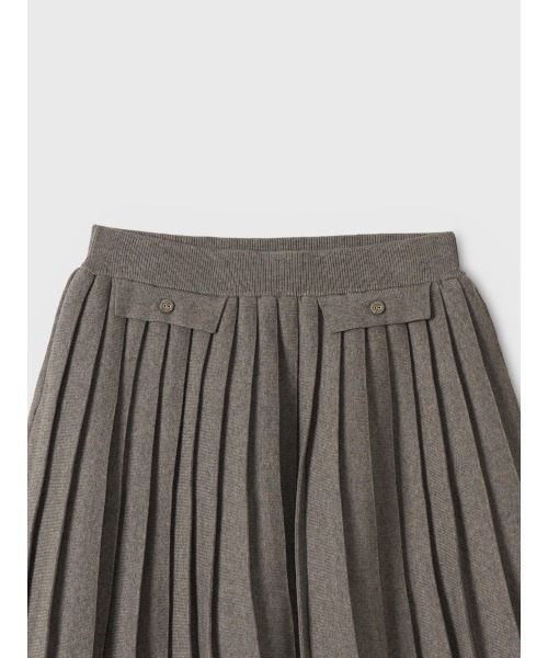 EIMY ISTOIRE（エイミーイストワール）の「【PRE ORDER】プリーツミニスカートカーデニットセットアップ（ワンピース・レディース・キャメル/グレー/ブラック・F）」の19枚目の写真