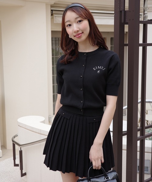 EIMY ISTOIRE(エイミーイストワール)の「【PRE ORDER】プリーツミニスカートカーデニットセットアップ(ワンピース・レディース・キャメル/グレー/ブラック・F)」の10枚目の写真