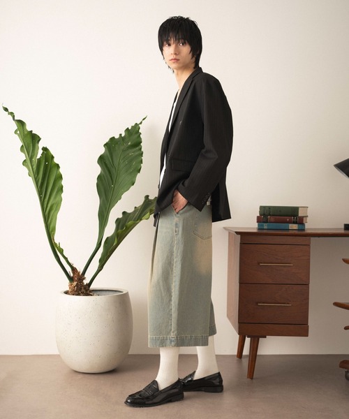 LUCY（ルーシー）の「LUCY/【26年春夏新作】クロップドワイドデニムパンツ（デニムパンツ・メンズ・ブラック系3/スカイブルー・MEDIUM/LARGE）」の20枚目の写真
