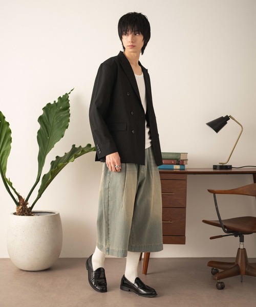 LUCY（ルーシー）の「LUCY/【26年春夏新作】クロップドワイドデニムパンツ（デニムパンツ・メンズ・ブラック系3/スカイブルー・MEDIUM/LARGE）」の21枚目の写真