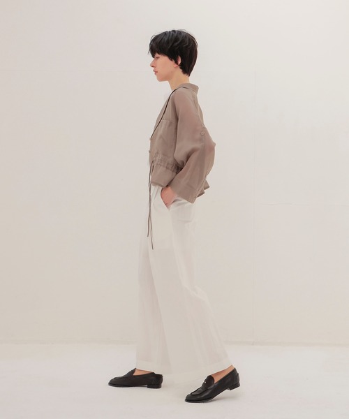セール】sheer organdy shirt jacket(シアーオーガンジーシャツ