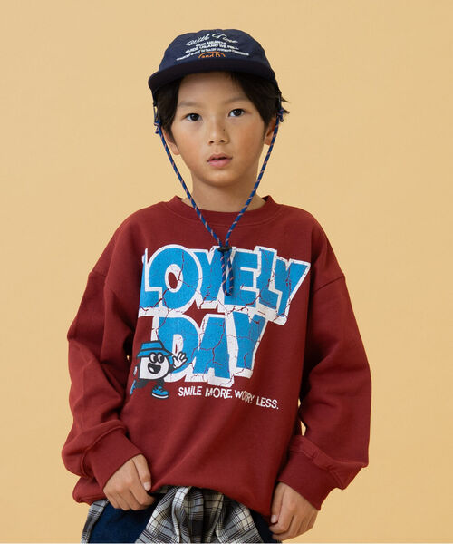 and D. petit main（アンドディープティマイン）の「紐付きししゅうカラーキャップ（キャップ・キッズ・カーキ/レッド/ネイビー・F）」の3枚目の写真