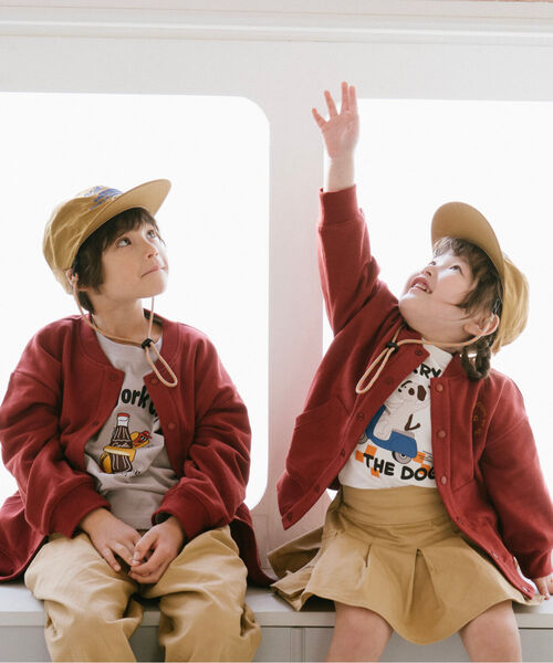 and D. petit main（アンドディープティマイン）の「紐付きししゅうカラーキャップ（キャップ・キッズ・カーキ/レッド/ネイビー・F）」の4枚目の写真