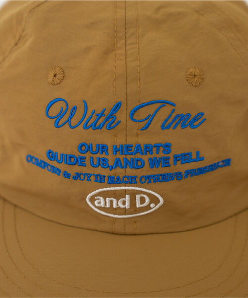 and D. petit main（アンドディープティマイン）の「紐付きししゅうカラーキャップ（キャップ・キッズ・カーキ/レッド/ネイビー・F）」の7枚目の写真