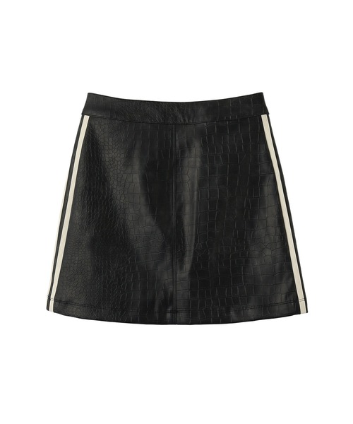 adidas Originals（アディダスオリジナルス）の「adidas W PLEATHER MINI SKIRT UU631（スカート・メンズ・ブラック/バーガンディー・S/M）」の3枚目の写真