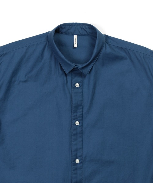 The DUFFER of ST.GEORGE（ザダファーオブセントジョージ）の「【WEB限定アイテム】SHORT COLLAR RIBBED SHIRT：バックサテン ショートカラー リブ袖シャツ（シャツ/ブラウス・メンズ・ライトブルー/ネイビー/ベージュ・X-LARGE/LARGE/MEDIUM/SMALL）」の12枚目の写真