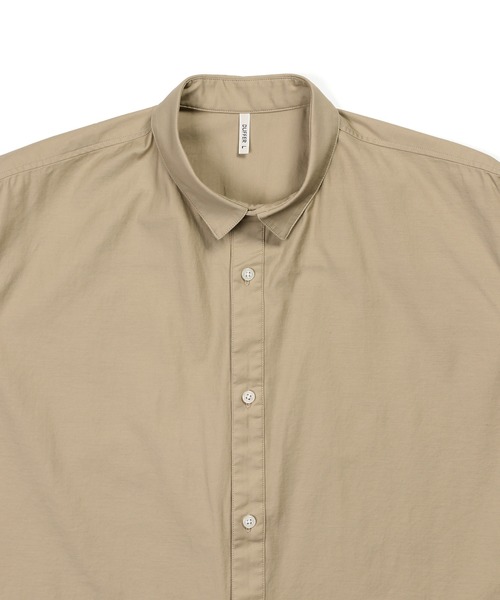 The DUFFER of ST.GEORGE（ザダファーオブセントジョージ）の「【WEB限定アイテム】SHORT COLLAR RIBBED SHIRT：バックサテン ショートカラー リブ袖シャツ（シャツ/ブラウス・メンズ・ライトブルー/ネイビー/ベージュ・X-LARGE/LARGE/MEDIUM/SMALL）」の11枚目の写真