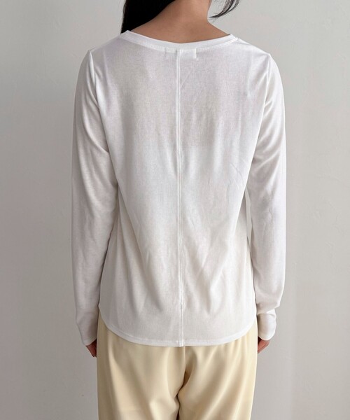 fredy emue(フレディエミュ)の「シアーphotoロンTシャツ(Tシャツ/カットソー・レディース・ライトグレー/オフホワイト/ブラック・38)」の11枚目の写真