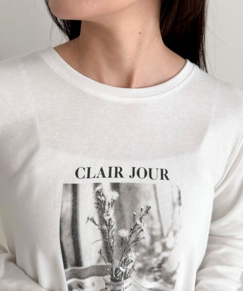 fredy emue(フレディエミュ)の「シアーphotoロンTシャツ(Tシャツ/カットソー・レディース・ライトグレー/オフホワイト/ブラック・38)」の13枚目の写真