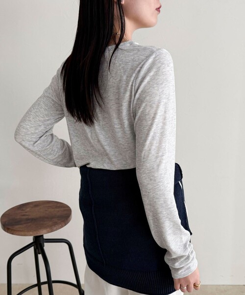 fredy emue(フレディエミュ)の「シアーphotoロンTシャツ(Tシャツ/カットソー・レディース・ライトグレー/オフホワイト/ブラック・38)」の20枚目の写真