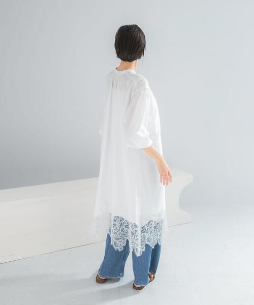 URBAN RESEARCH ROSSO WOMEN(アーバンリサーチ ロッソ)の「レース切り替えガウンワンピース(ワンピース・レディース・ブラック/オフホワイト・FREE)」の4枚目の写真