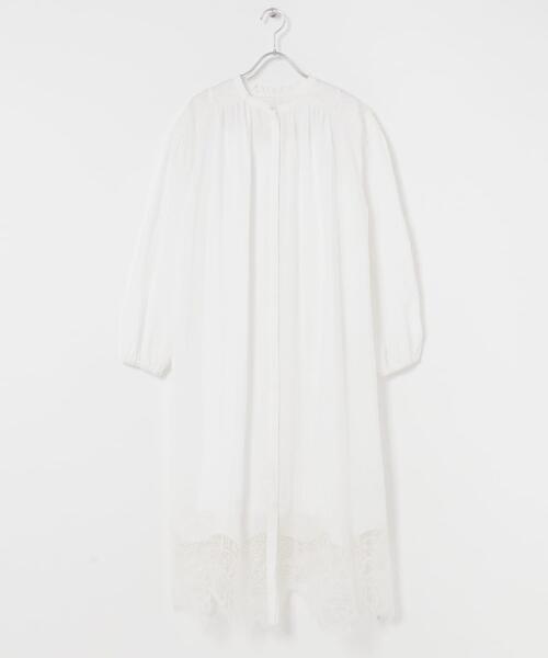 URBAN RESEARCH ROSSO WOMEN(アーバンリサーチ ロッソ)の「レース切り替えガウンワンピース(ワンピース・レディース・ブラック/オフホワイト・FREE)」の5枚目の写真