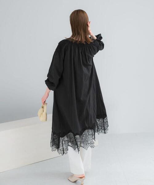 URBAN RESEARCH ROSSO WOMEN(アーバンリサーチ ロッソ)の「レース切り替えガウンワンピース(ワンピース・レディース・ブラック/オフホワイト・FREE)」の10枚目の写真