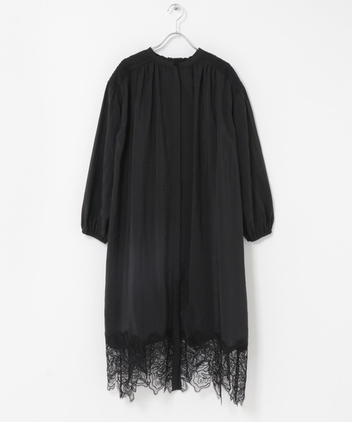 URBAN RESEARCH ROSSO WOMEN（アーバンリサーチ　ロッソ）の「レース切り替えガウンワンピース（ワンピース・レディース・ブラック/オフホワイト・FREE）」の14枚目の写真