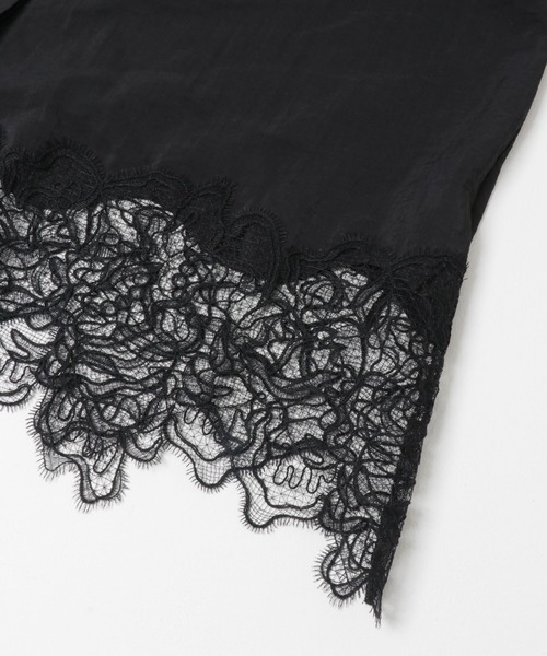 URBAN RESEARCH ROSSO WOMEN（アーバンリサーチ　ロッソ）の「レース切り替えガウンワンピース（ワンピース・レディース・ブラック/オフホワイト・FREE）」の16枚目の写真