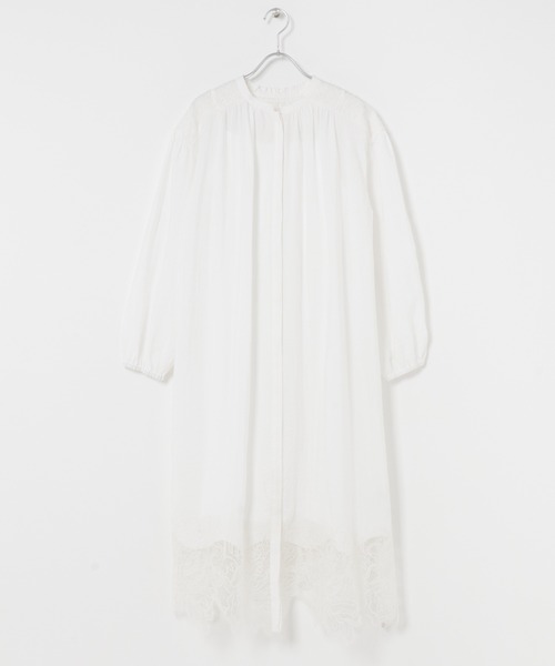 URBAN RESEARCH ROSSO WOMEN（アーバンリサーチ　ロッソ）の「レース切り替えガウンワンピース（ワンピース・レディース・ブラック/オフホワイト・FREE）」の21枚目の写真